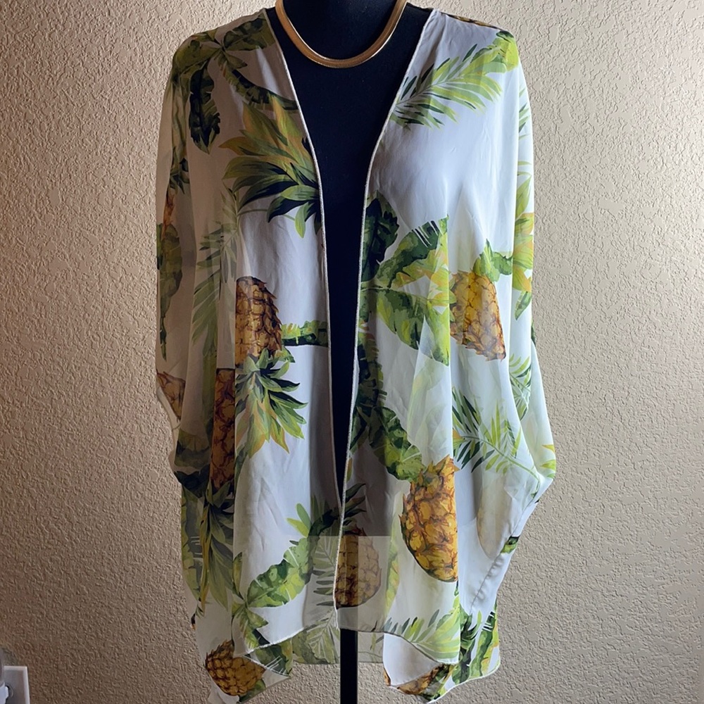 Sheer Pineapple Kimono